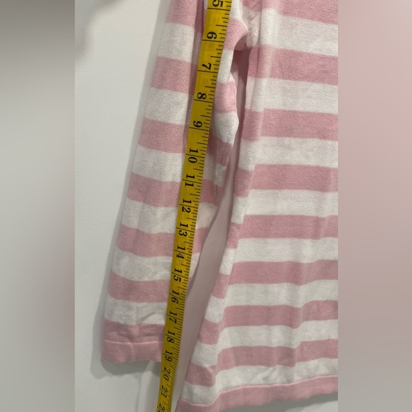 J. Peterson Company Sweater Size XS Pink White Boatneck Pima Cotton 3/4 Sleeve - Picture 4 of 6